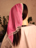 تل اسکارف حریر صورتی لبه عدسی مینی گالری